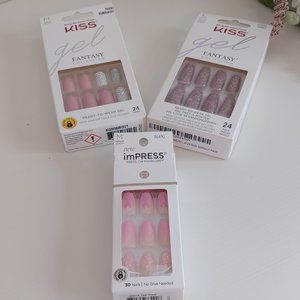 Bundle of 3 Kiss IMPress Press-on Manicure Sets
